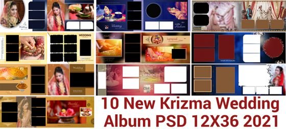 10 New Karizma Wedding Album Psd 12x36 2021 for Free Download