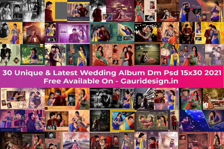 30 Unique & Latest Wedding Album Dm Psd 15x30 2021 For Free Download