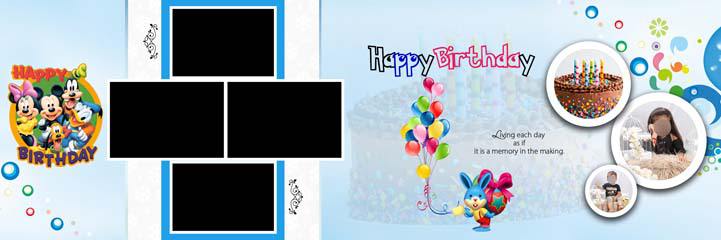 Happy Birthday Album PSD 2021 12x36 2021 by Gauridesign