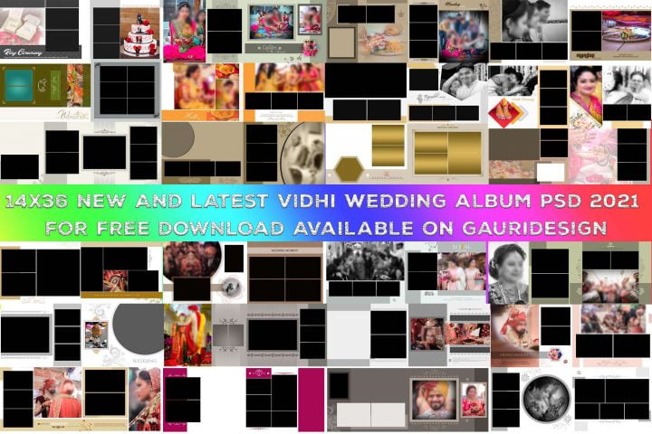 14x36 New And Latest Vidhi Wedding Album Psd 2021 For Free Download gauridesign