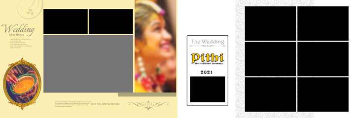 Attractive Haldi Wedding Album PSD Free download 12x36 2021