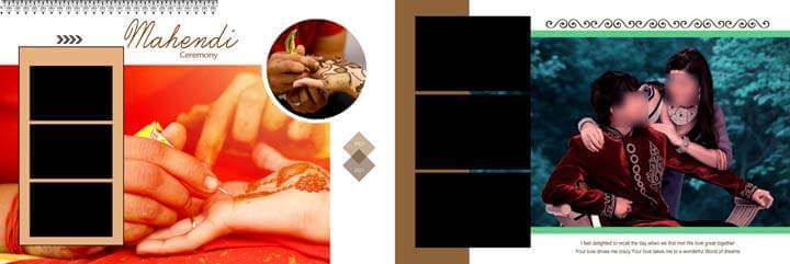 20 New Mehandi Wedding Album PSD for Free download 12x36 2021 gauridesign