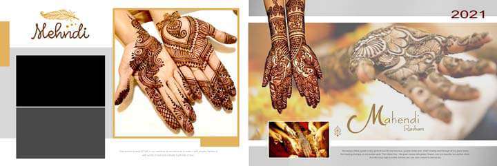 20 New Mehandi Wedding Album PSD for Free download 12x36 2021 gauridesign