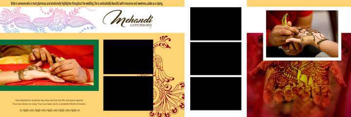 20 New Mehandi Wedding Album PSD for Free download 12x36 2021 gauridesign