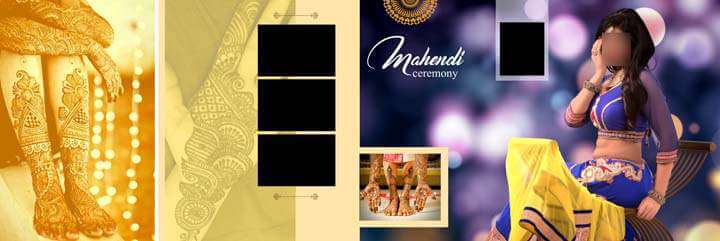 20 New Mehandi Wedding Album PSD for Free download 12x36 2021 gauridesign