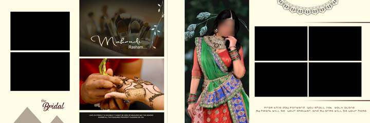 20 New Mehandi Wedding Album PSD for Free download 12x36 2021 gauridesign