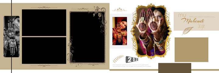 20 New Mehandi Wedding Album PSD for Free download 12x36 2021 gauridesign