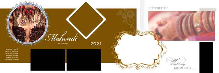 20 New Mehandi Wedding Album PSD for Free download 12x36 2021 gauridesign