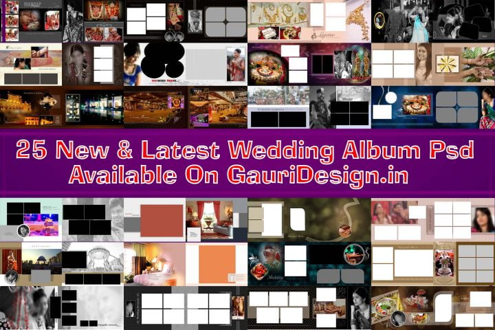 25 New & Latest Wedding Album Psd Free Download 12x36 2021 Vol. 02 gauridesign.in