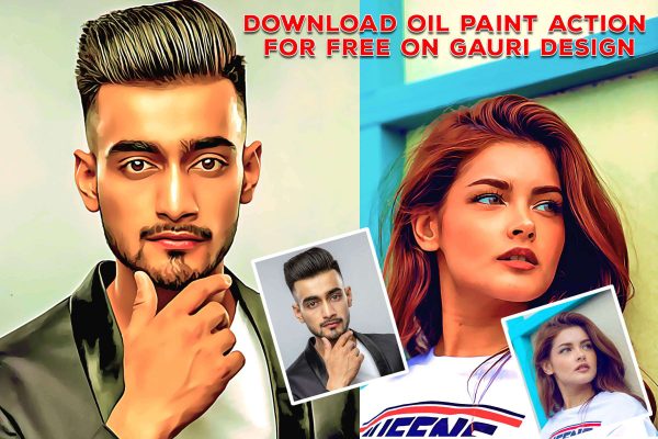 Amazing Oil Paint Action for photoshop free download by Gauri design