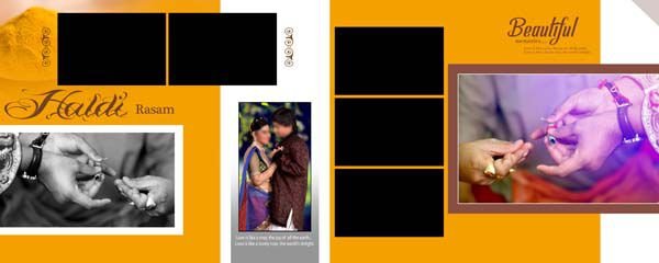 Haldi Wedding Album PSD Free Download by Gauri Design
