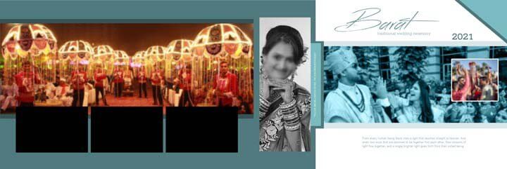 Barat Ceremony Wedding Album PSD Free download By Gauri Design 