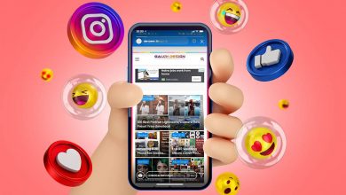 3D Hand Holding Instagram Mockup Free download by gauridesign.in