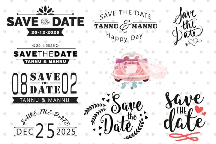 Save The Date Logo PSD by Gauri Design