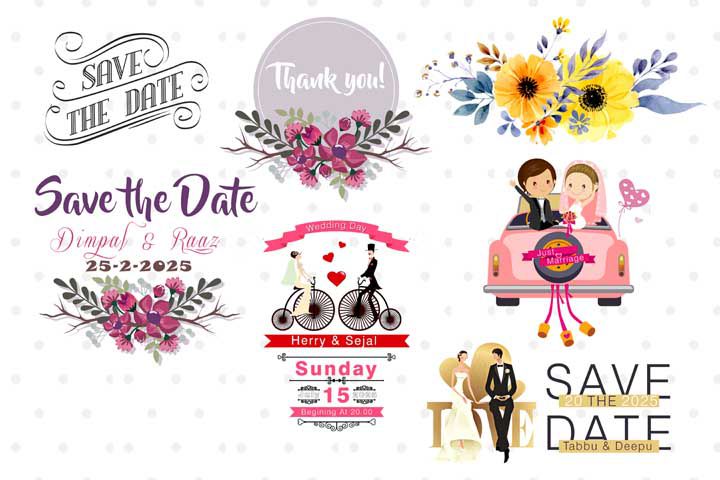 Save The Date Logo PSD by Gauri Design