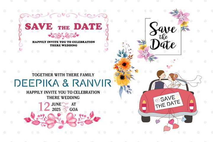 Save The Date Logo PSD by Gauri Design