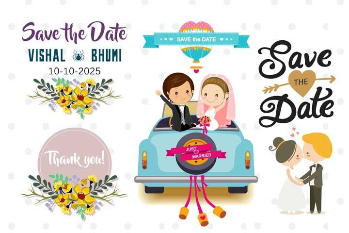 Save The Date Logo PSD by Gauri Design