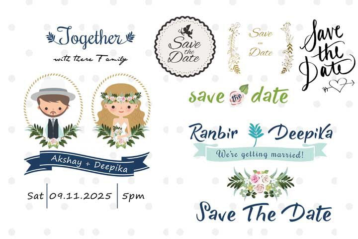 Save The Date Logo PSD by Gauri Design