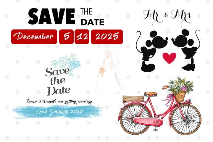 Save The Date Logo PSD by Gauri Design