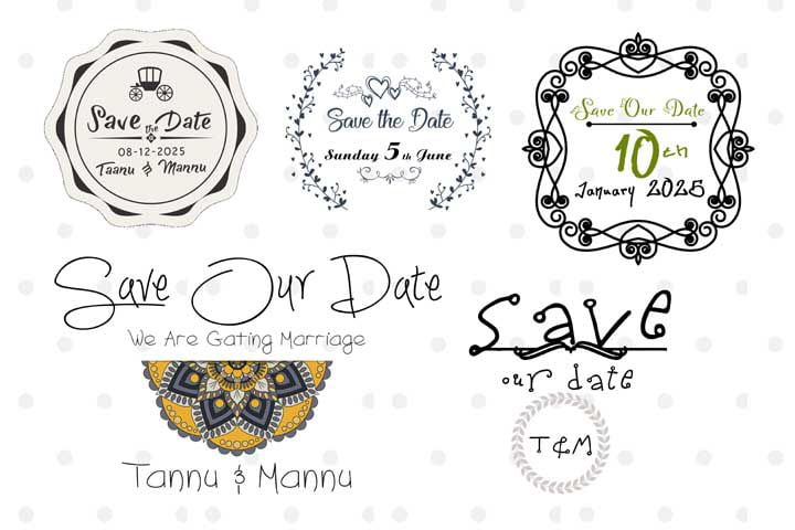 Save The Date Logo PSD by Gauri Design