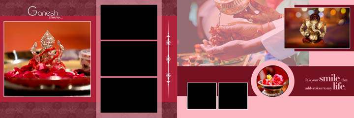 Unique Wedding Album PSD Template by gauri design