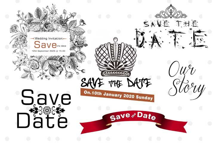 Save The Date Logo PSD by Gauri Design