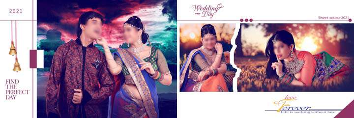 Wedding album dm 12x36 psd free download by Gauri Design