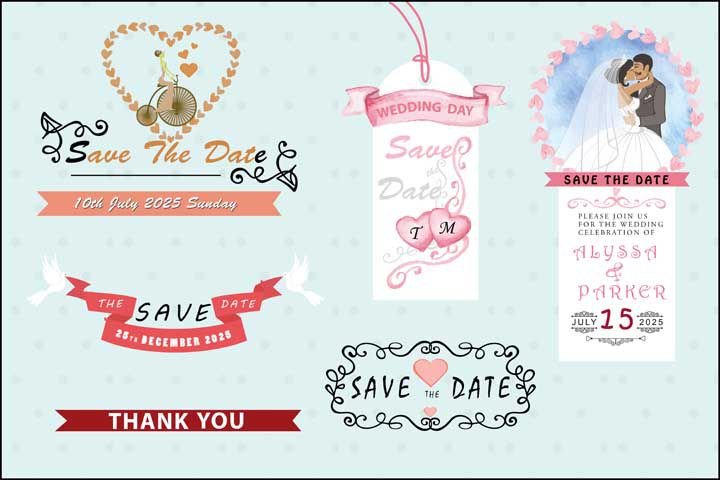 Save The Date Logo PSD by Gauri Design