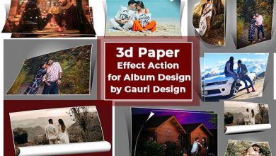 3d Paper Effect Action for Album Design by Gauri Design