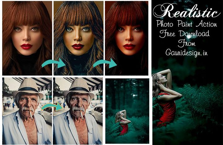 Realistic Paint Action Free Download Photoshop by Gauri Design