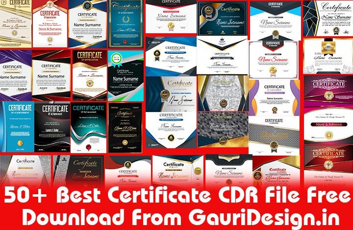 50+ Best Certificate CDR File Free Download