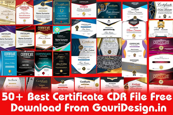 50 Best Certificate CDR File Free Download Gauri Design