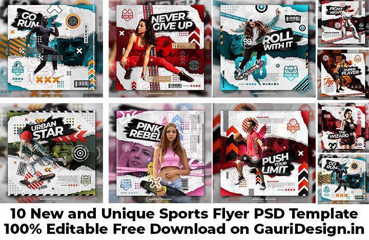Sports Flyer PSD Template Free Download by gauri design