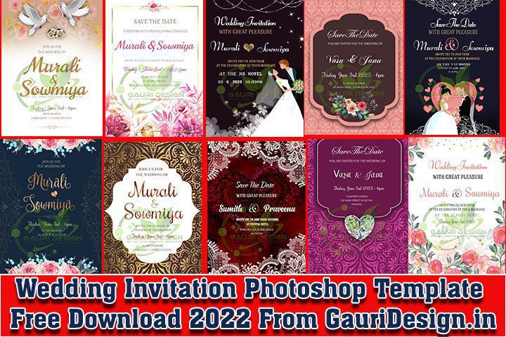 Wedding Invitation Photoshop Template Free Download 2