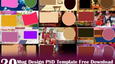 20 Mug Design PSD Template Free Download 2022 by gauri design