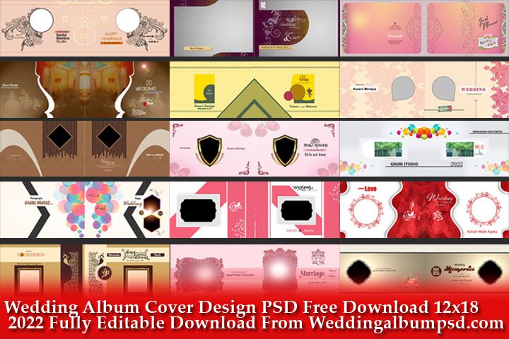 Wedding Album Cover Design PSD Free