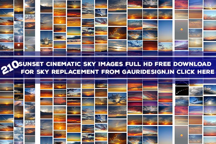 210+ Sunset Cinematic Sky Images Full HD Free Download for Sky Replacement