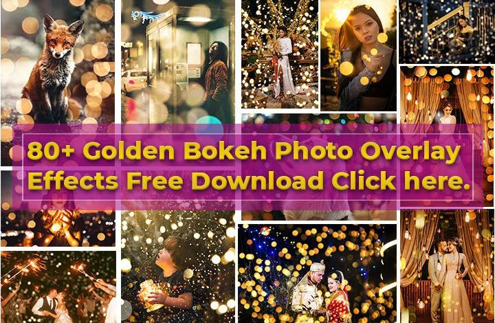 80+ Golden Bokeh Photo Overlay Effects Free Download by gauri design