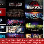 14 New Movies Text Effect PSD Template Free Download