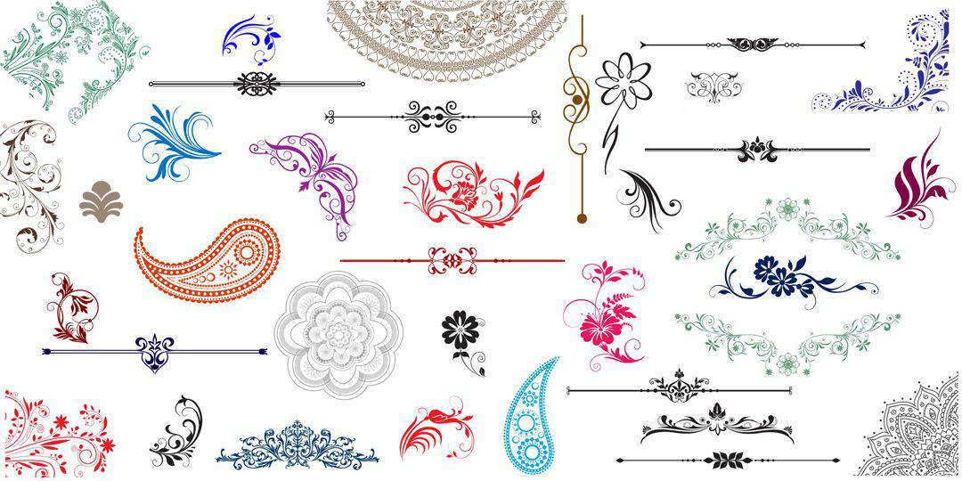 20 PSD Pack Elements and Ornaments Free Download