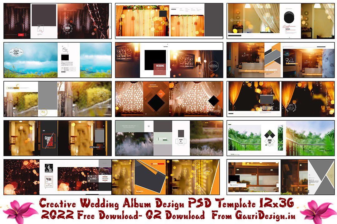 creative wedding album design adobe photoshop free download