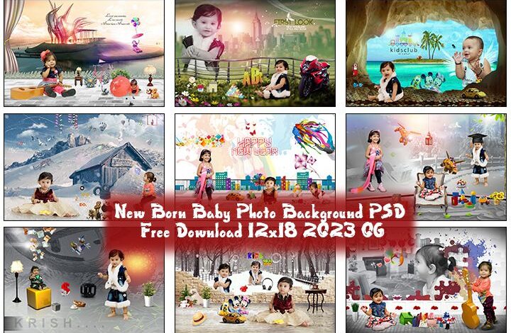 New Born Baby Photo Background PSD Free Download 12x18 2023 06