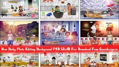 New Baby Photo Editing Background PSD 12x18 Free Download