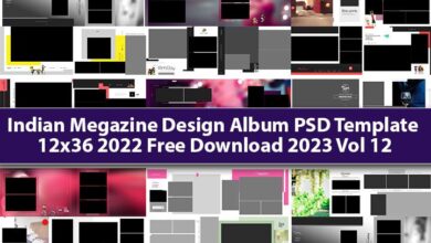 Indian Megazine Design Album PSD Template 12x36 2022 Free Download 2023 Vol 12