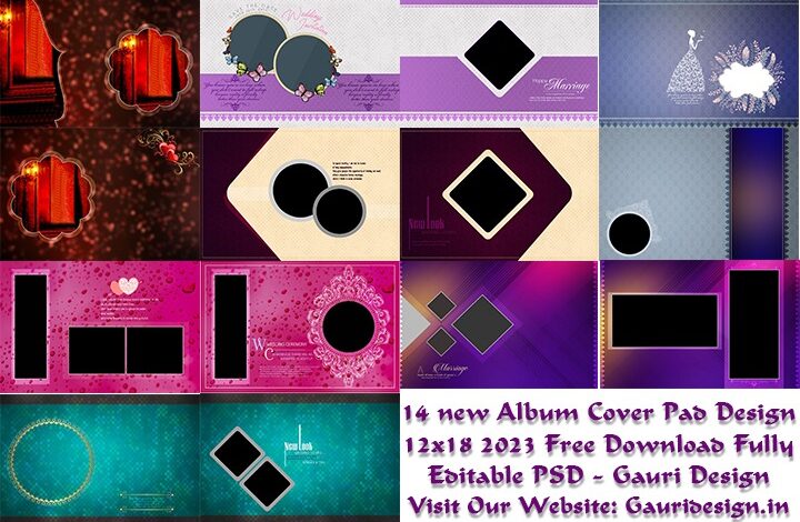 New Indian Wedding Album Cover PSD 12x18 Template 2023 Free Download