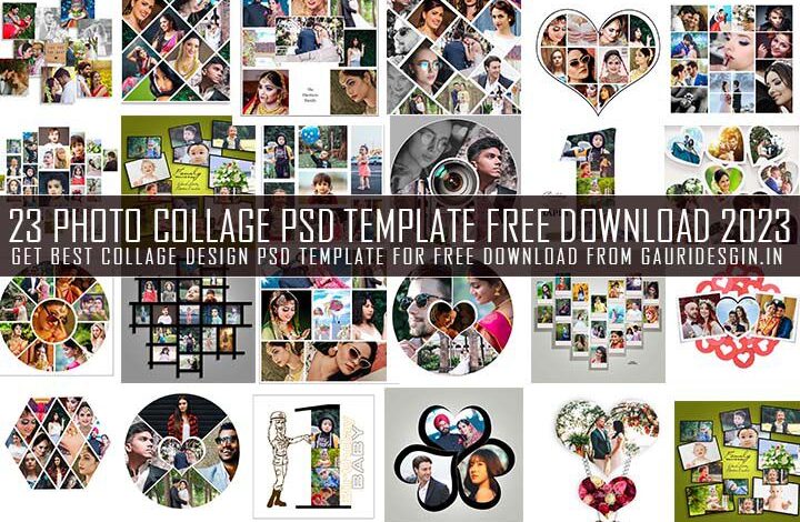 23 Photo Collage Psd Template Free Download 2023 - Gauri Design