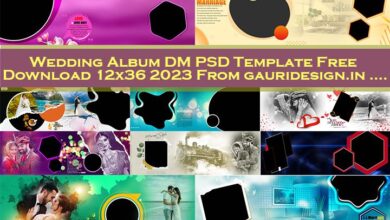 Wedding Album DM PSD Template Free Download 12x36 2023