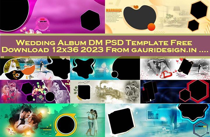 Wedding Album DM PSD Template Free Download 12x36 2023