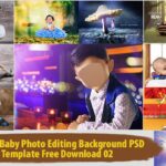 10 New Baby Photo Editing Background PSD Template Free Download 02- gauri design
