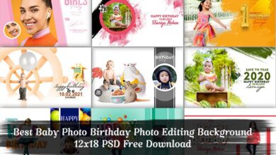Best Baby Photo Birthday Photo Editing Background PSD Free Download